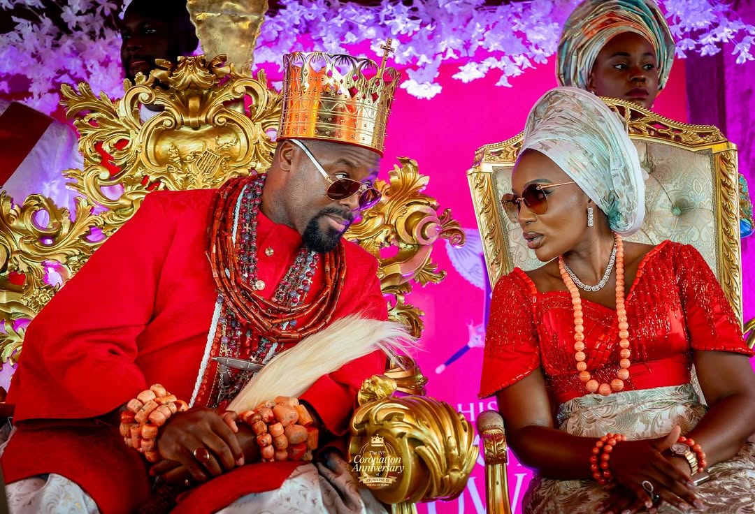 Regal attire and radiant hues