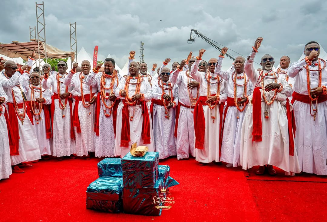 Regal attire and radiant hues