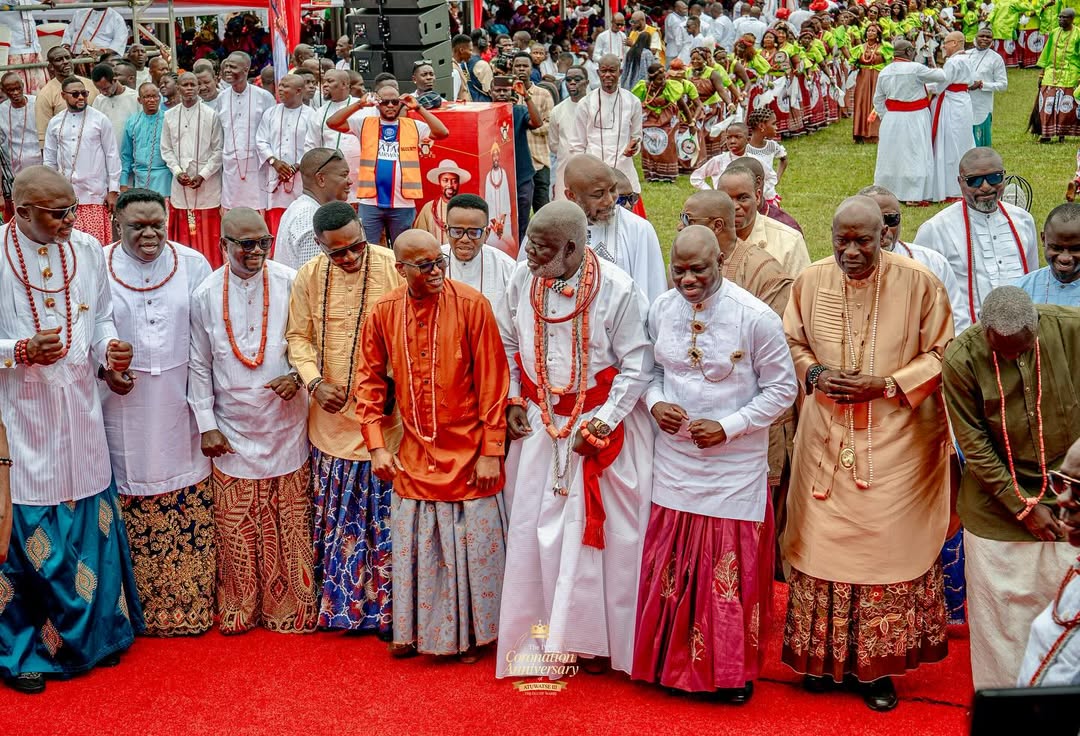 Governor Sheriff Oborevwori addressing the gathering
